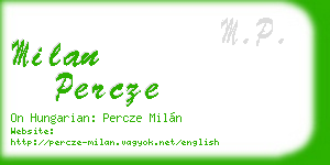 milan percze business card