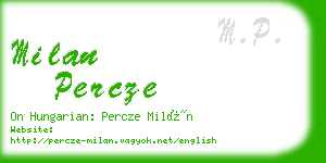 milan percze business card